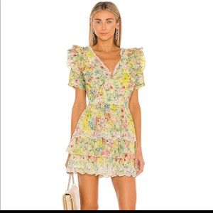 LoveShackFancy aldina mini dress small